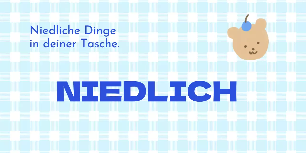 Checkered und niedlichen Charakter Waren Header tack