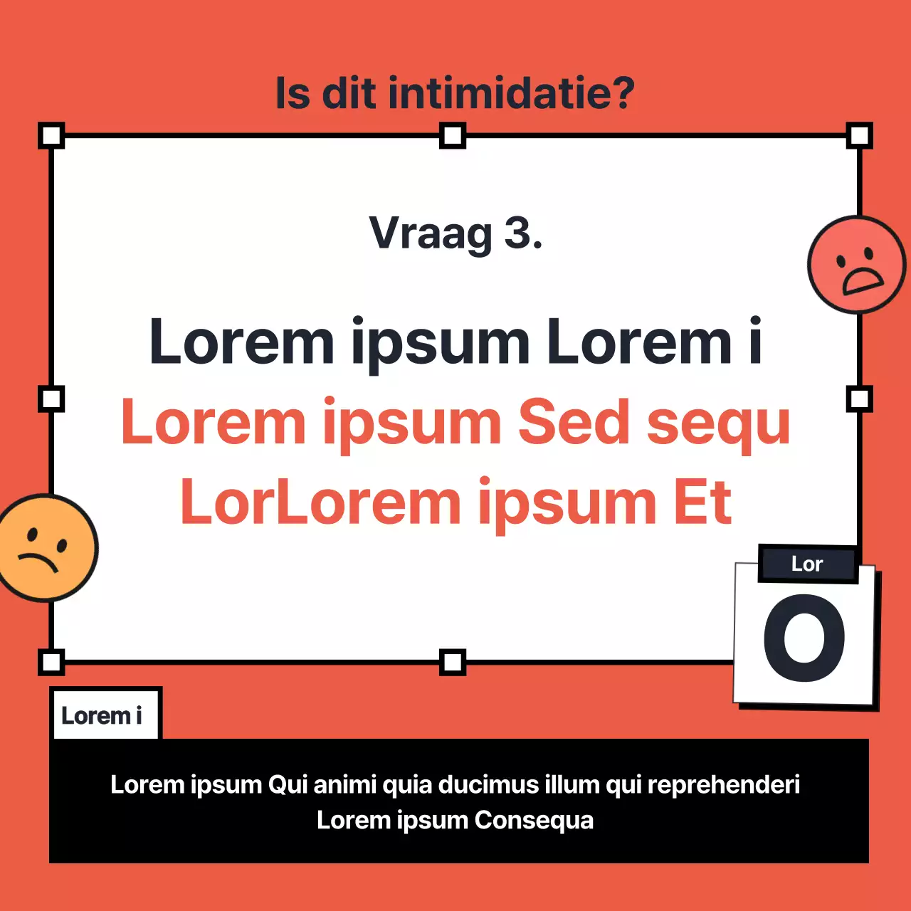 Een kitscherige rood met gele werkplek pesterijen OX quiz