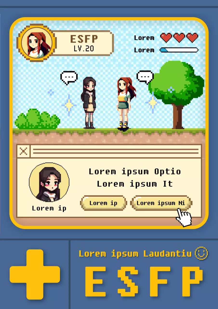 Einführung des MBTI-Persönlichkeitstyps in Marineblau und Gelb Tweet