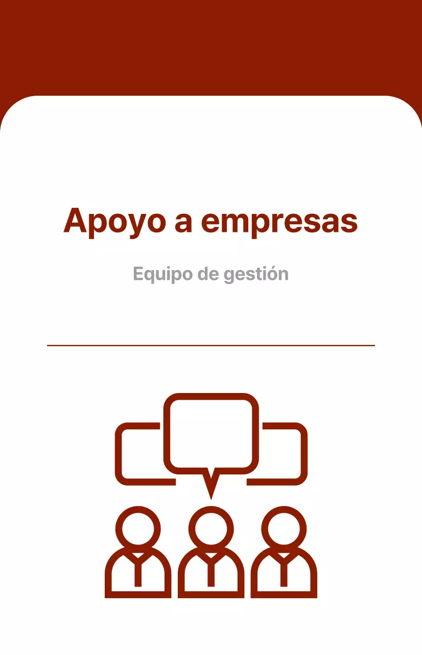 Guía de los departamentos de la empresa con un concepto en negrita roja