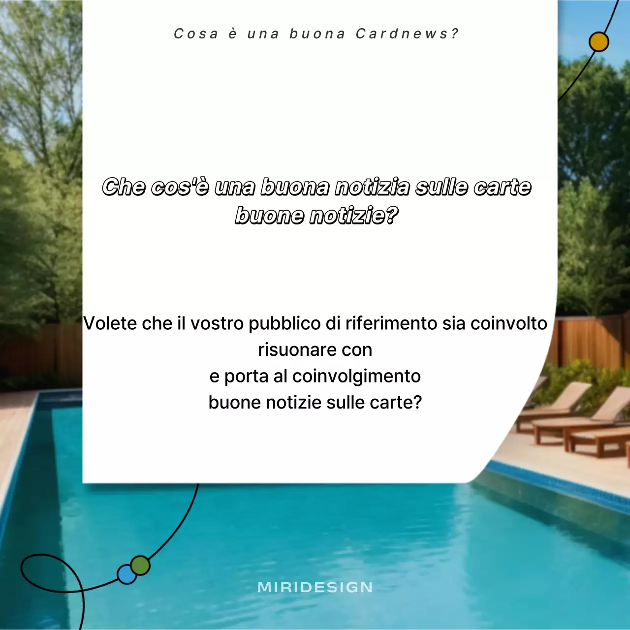 Un prospetto incentrato sulle foto con un tocco di azzurro