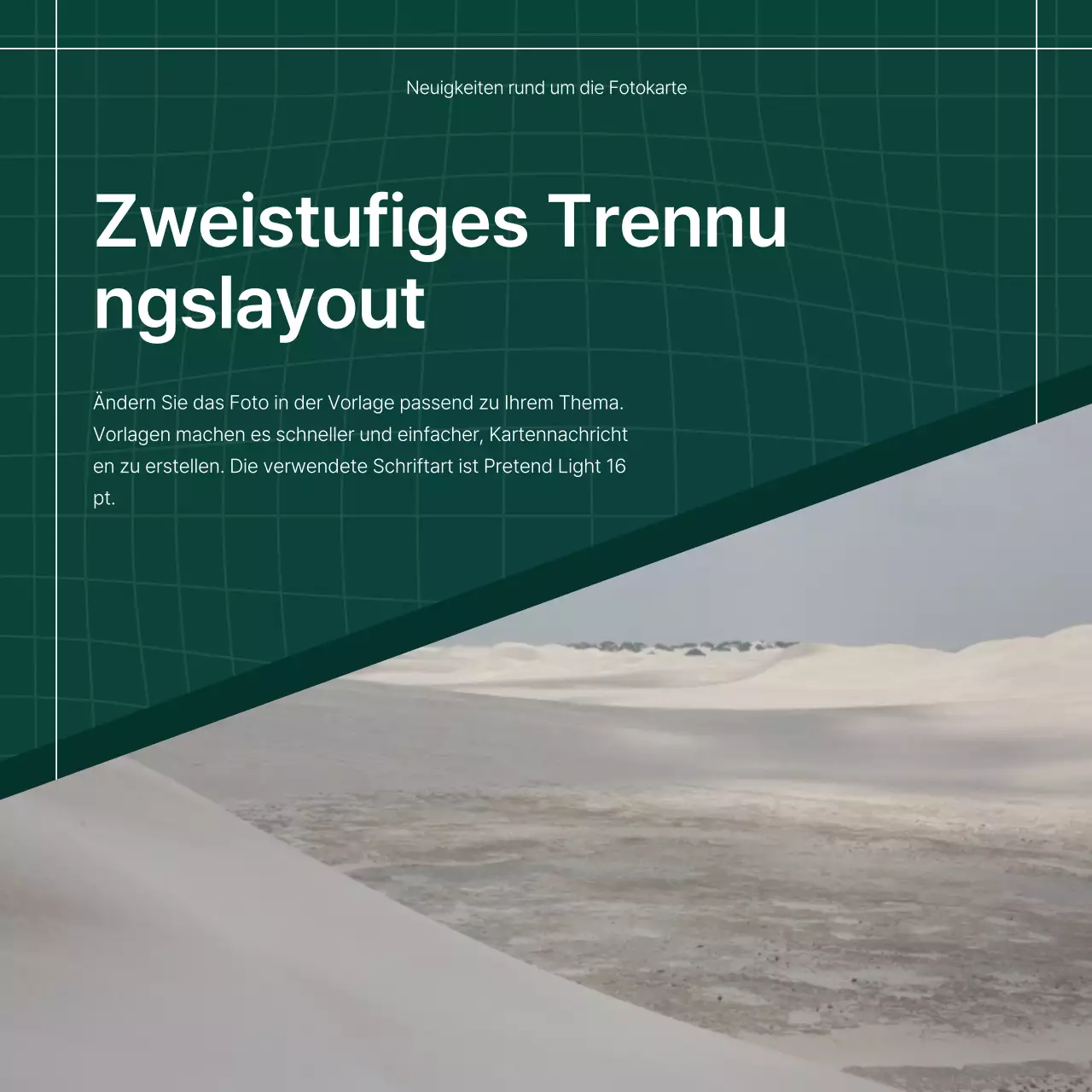 Förderung von trendigem Marketing in Grün und Weiß