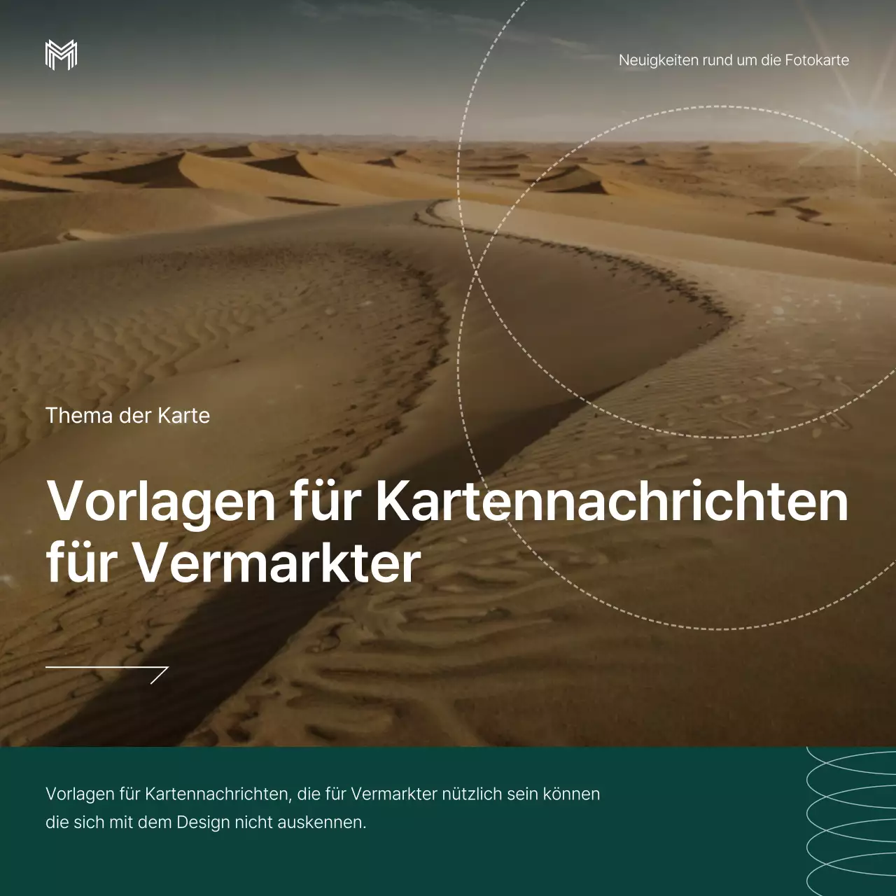 Förderung von trendigem Marketing in Grün und Weiß