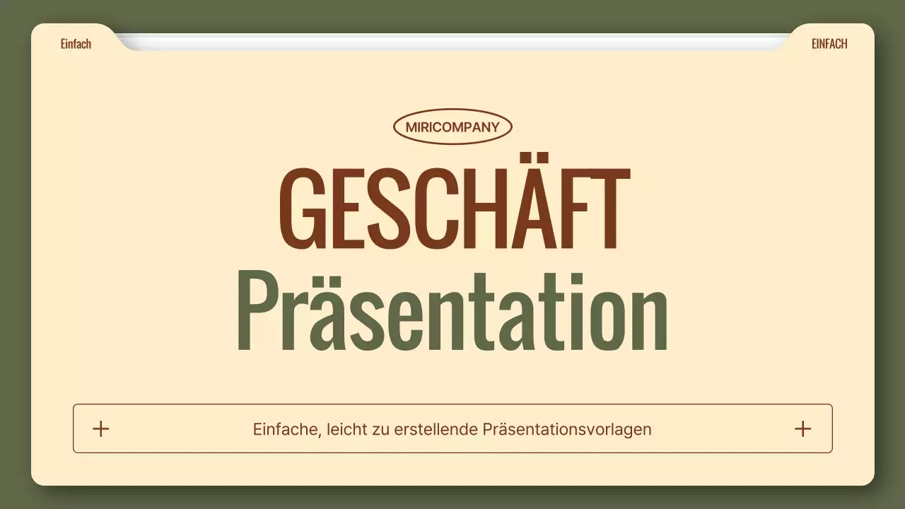 Ein einfacher Geschäftsbericht in khaki und braun