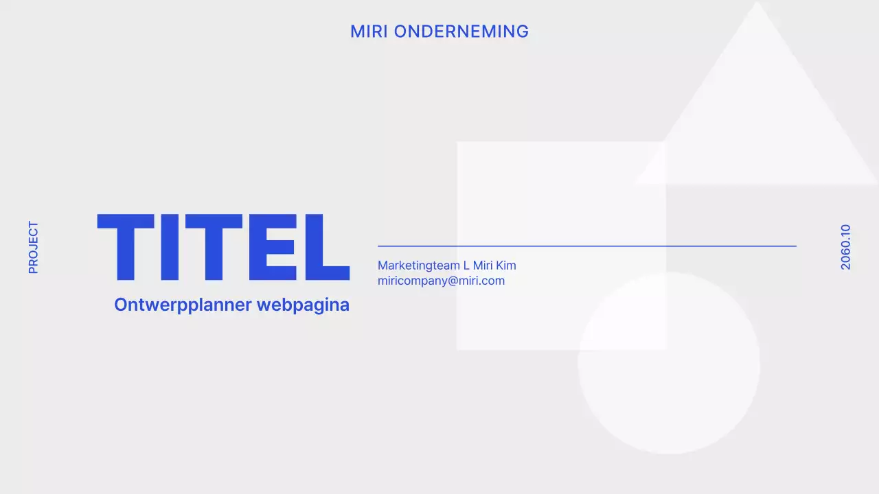 Minimalistische zakelijke website in grijs en blauw