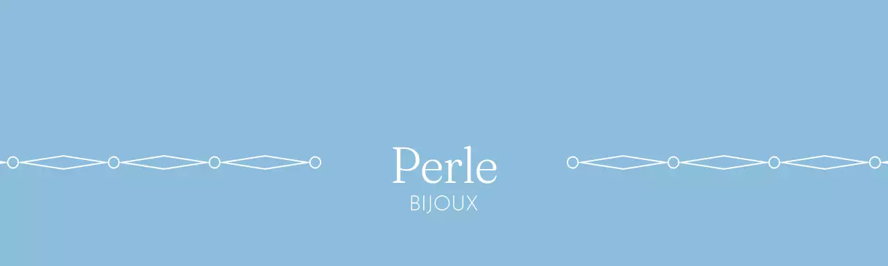 Marque de bijouterie bleu clair pour l'en-tête de produit