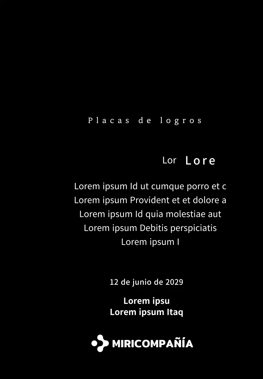 Una sencilla placa blanca con el logotipo de su empresa