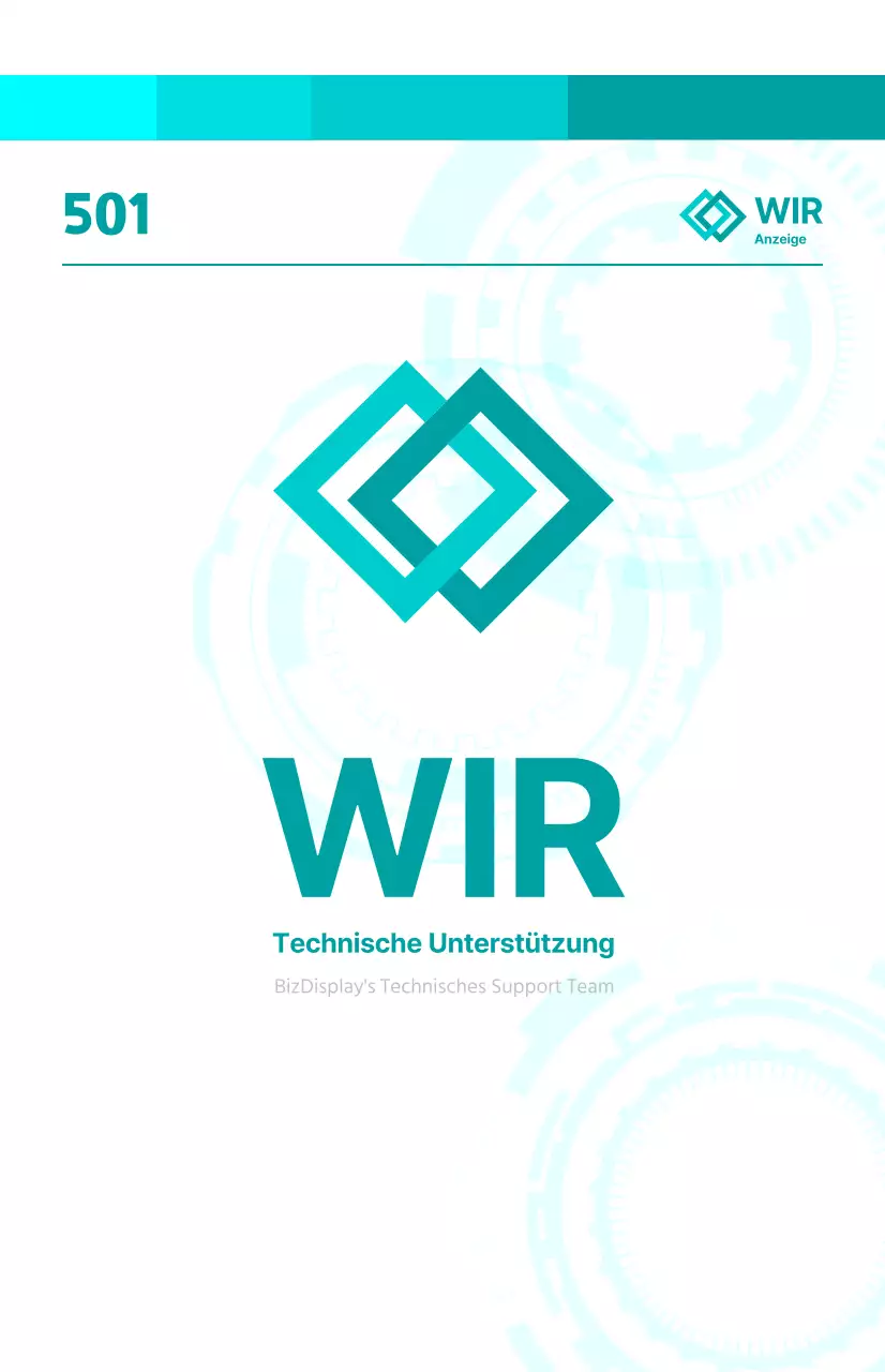 Helle, konzeptionelle Anzeige der Unternehmenszugehörigkeit mit mechanischen Grafiken