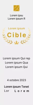 Plaque du lauréat du concept de concours avec illustration de lignes de laurier et de couronne