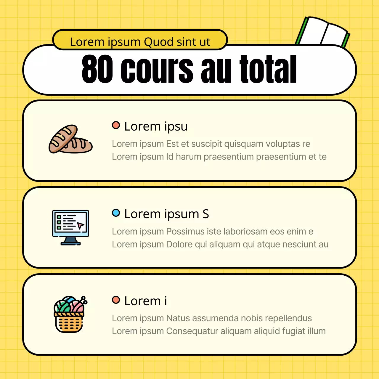 Un centre de formation jaune et vert pour promouvoir le recrutement d'étudiants