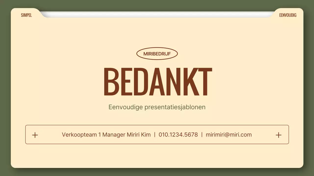 Een eenvoudig zakelijk rapport in kaki en bruin