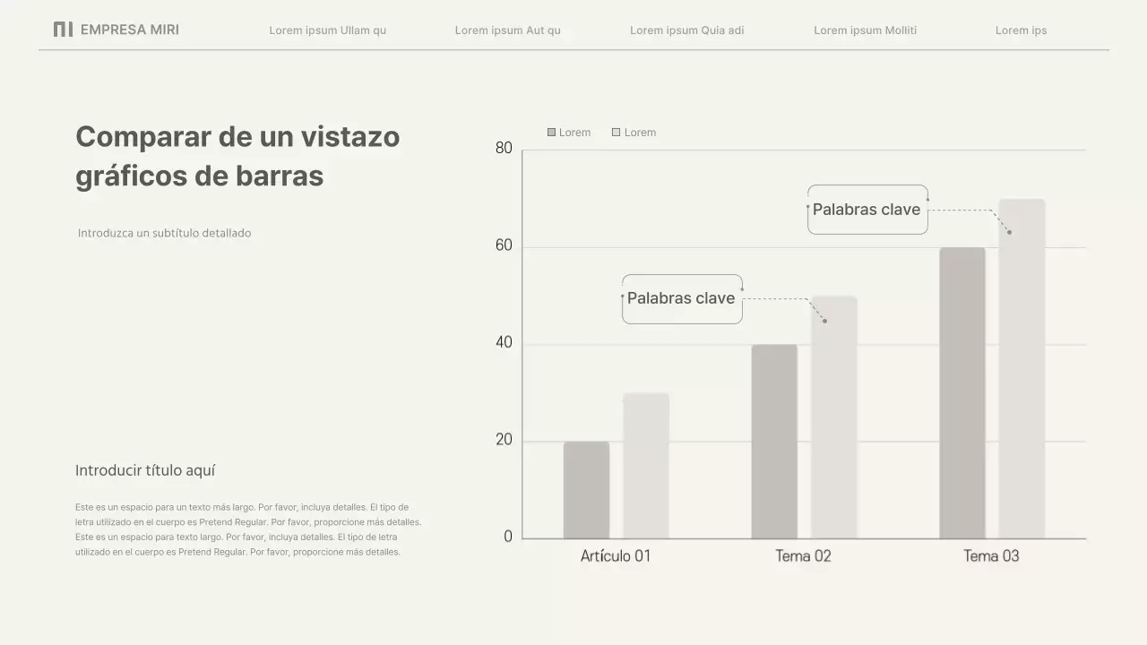 Informes comerciales sencillos en beige
