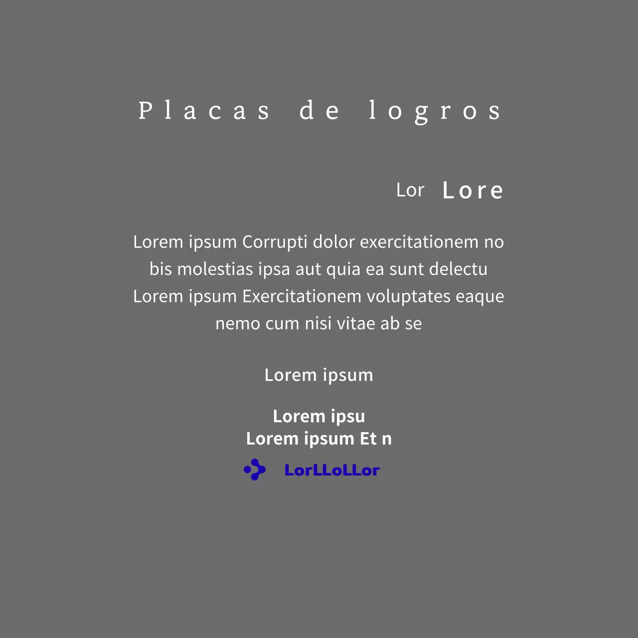 Una sencilla placa blanca con el logotipo de su empresa