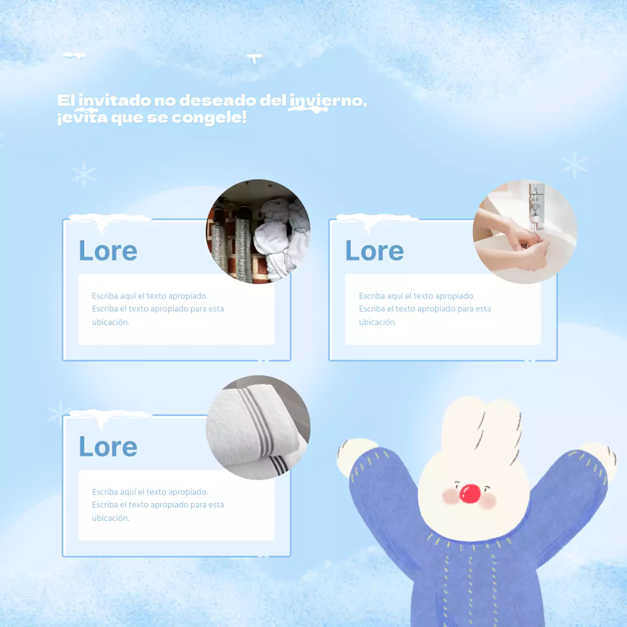 Un puesto de invernaje minimalista y básico en azul claro y blanco