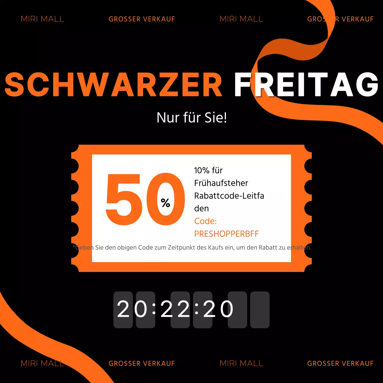 Trendige Black Friday-Anzeigen in Schwarz und Rot