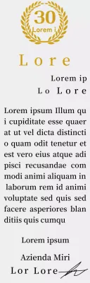 Concetto di targa aziendale di lungo servizio con simbolo dell'alloro