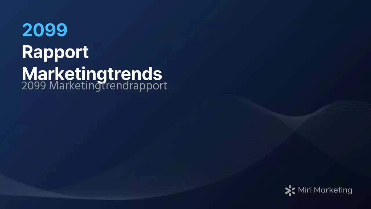 Een modern marketingrapport in marineblauw en wit