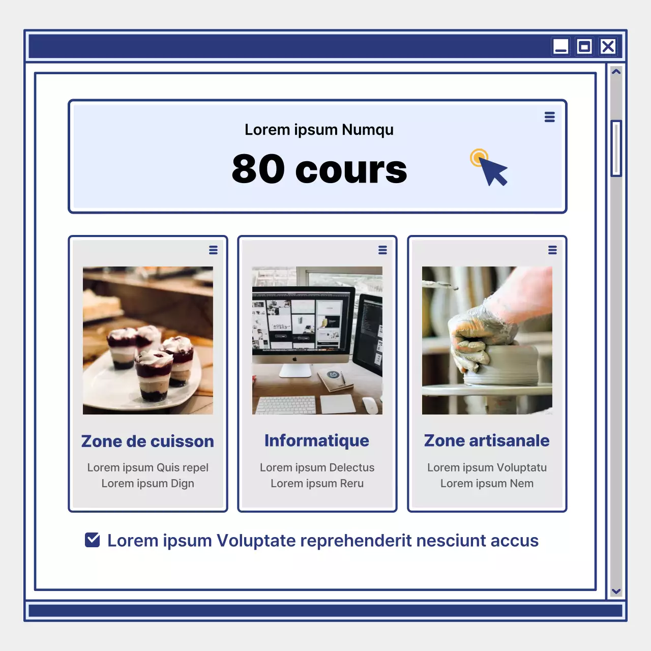 Promouvoir le recrutement des apprenants avec un centre d'apprentissage simple, jaune et bleu marine