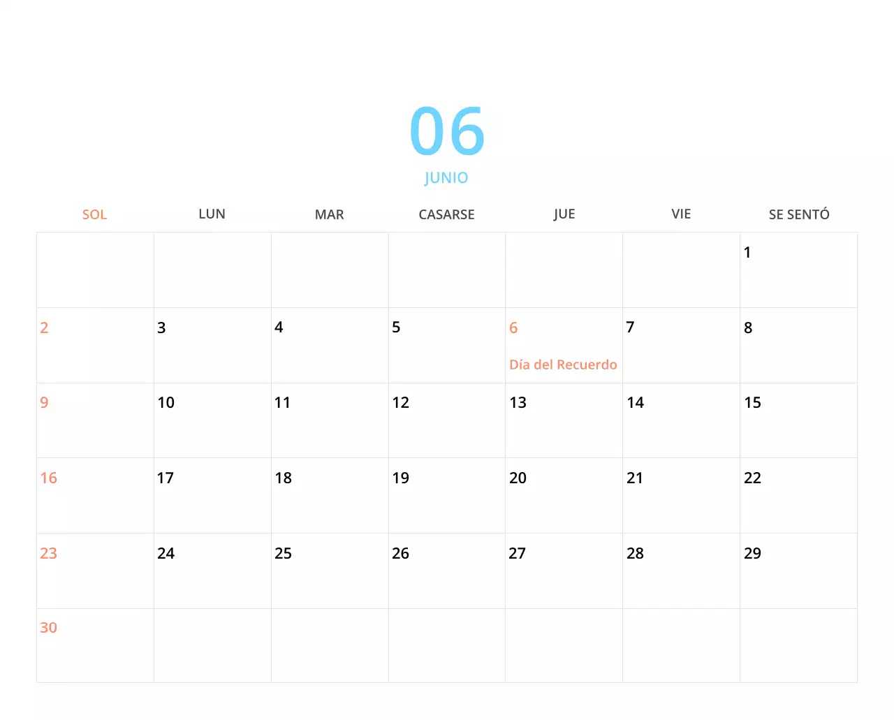 Bonito calendario de sobremesa ilustrado de temática familiar en color verde