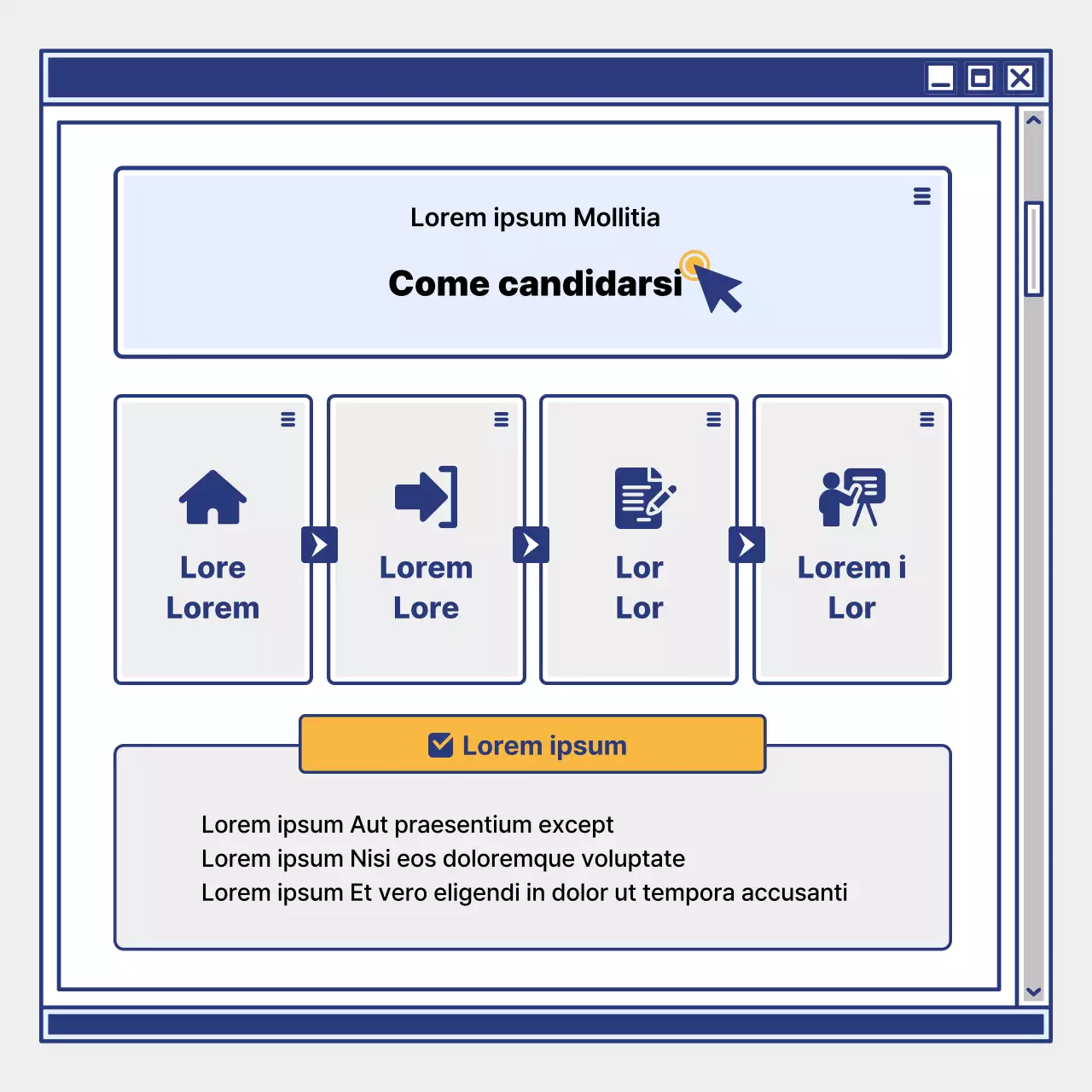 Promuovete il reclutamento degli studenti con un semplice centro di apprendimento giallo e blu.