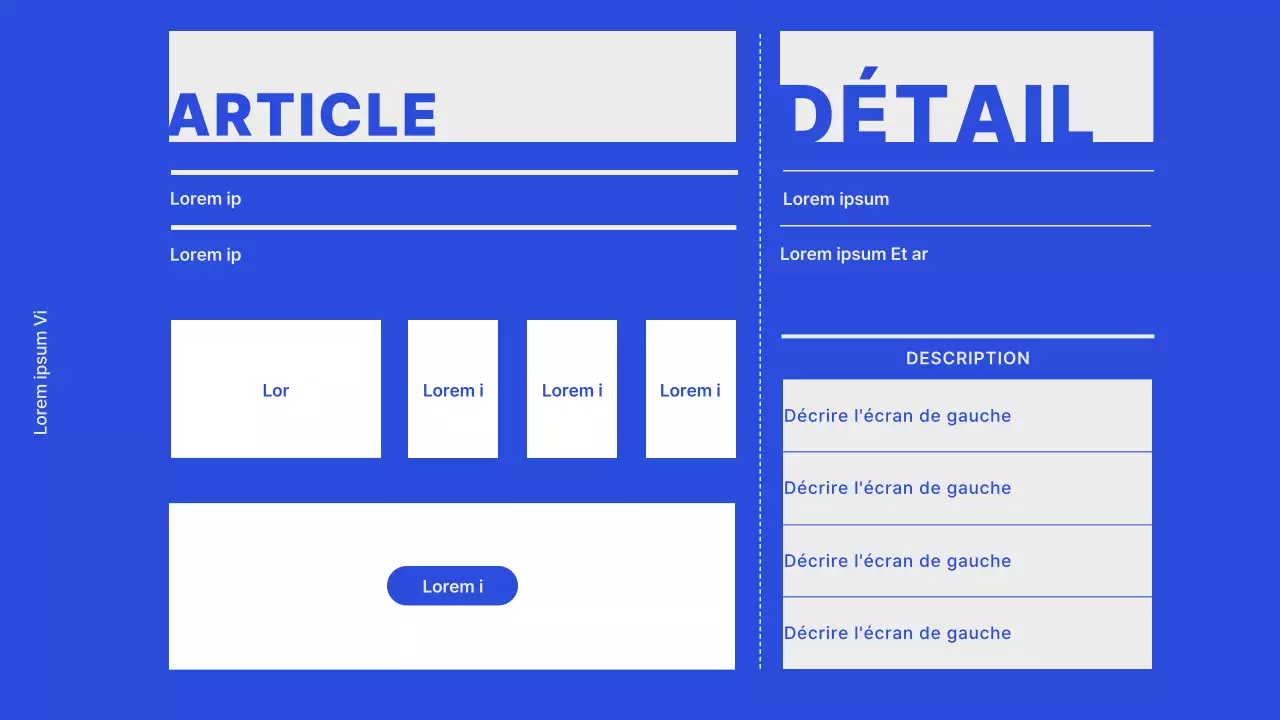 Site web d'entreprise minimaliste en gris et bleu