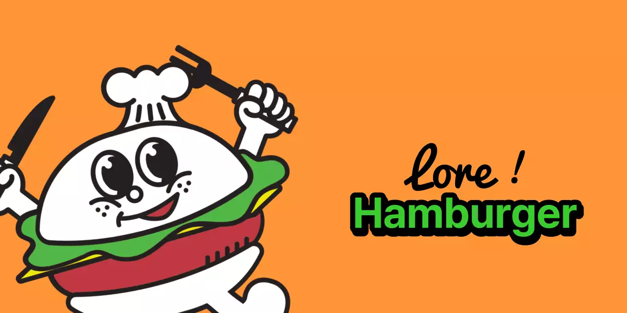 Merchandising arancione e verde a marchio Heathertack per hamburger fatti a mano