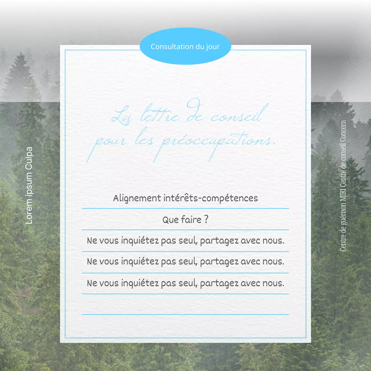Un service d'assistance téléphonique moderne et minimaliste en bleu clair et blanc.