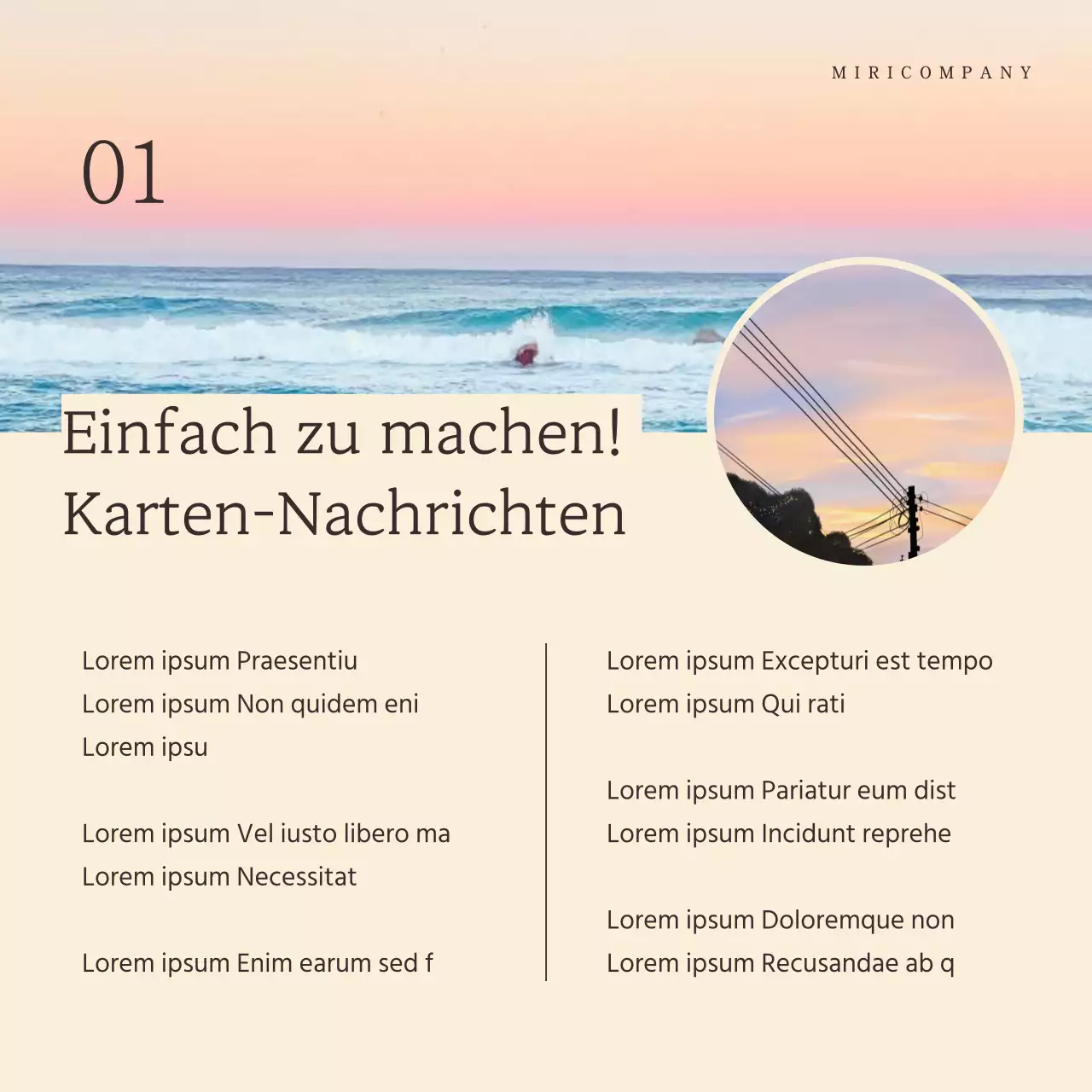 Einfache, benutzerfreundliche Marketing-Vorlagenberichte in Elfenbein