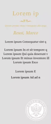 Lussuosa targa di laurea con logo della scuola e finiture in oro