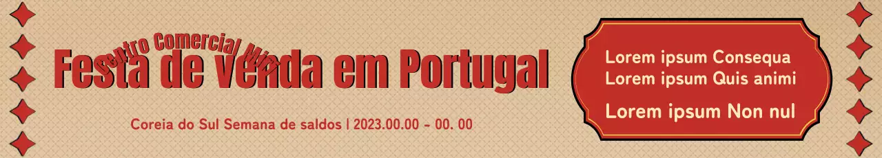 Korea Sale Festa evento de desconto em compras com elementos gráficos retro neutros e layout de fonte