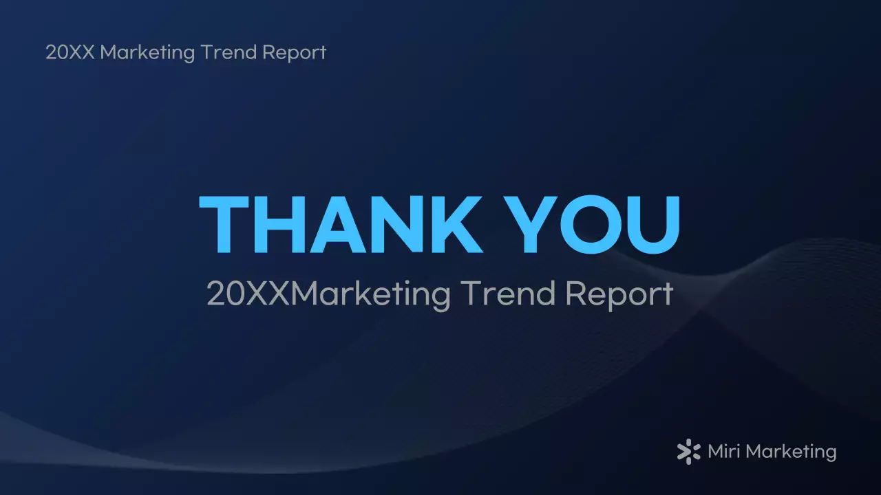 A modern marketing report in navy blue and white
