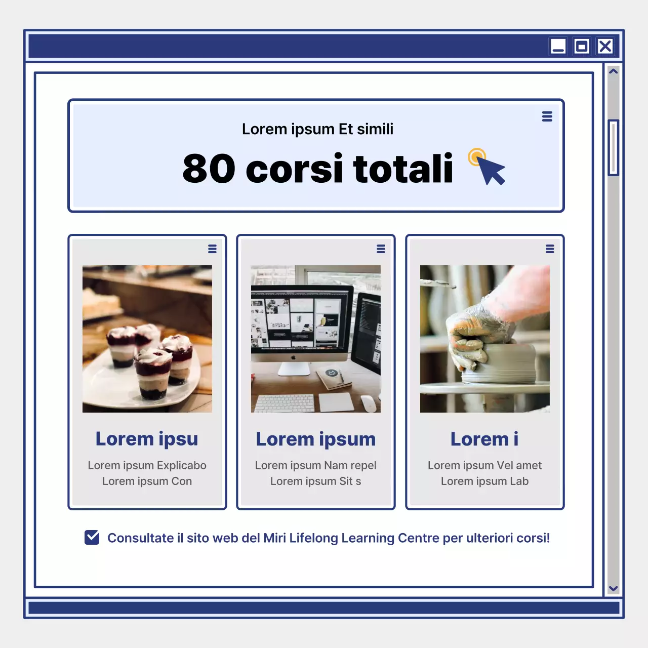 Promuovete il reclutamento degli studenti con un semplice centro di apprendimento giallo e blu.