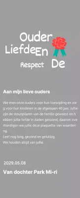 Moederdag kalligrafie met rode anjer illustratie