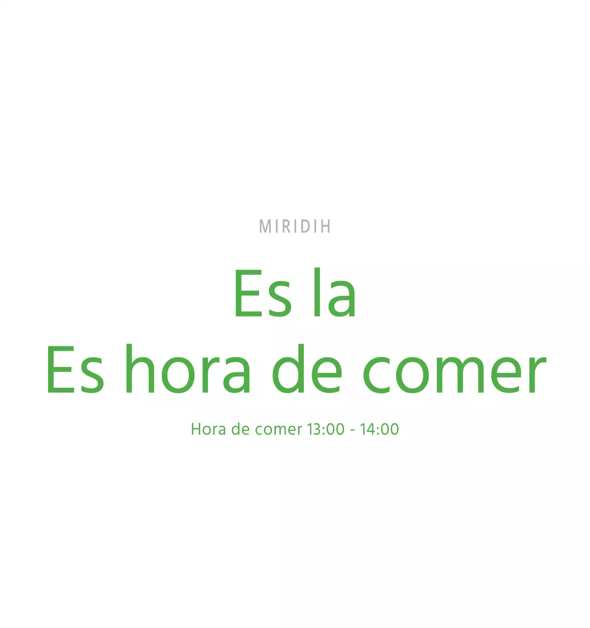 Bonito calendario de sobremesa ilustrado de temática familiar en color verde