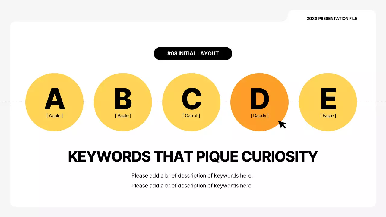 노란색 최소 템플릿 프레젠테이션