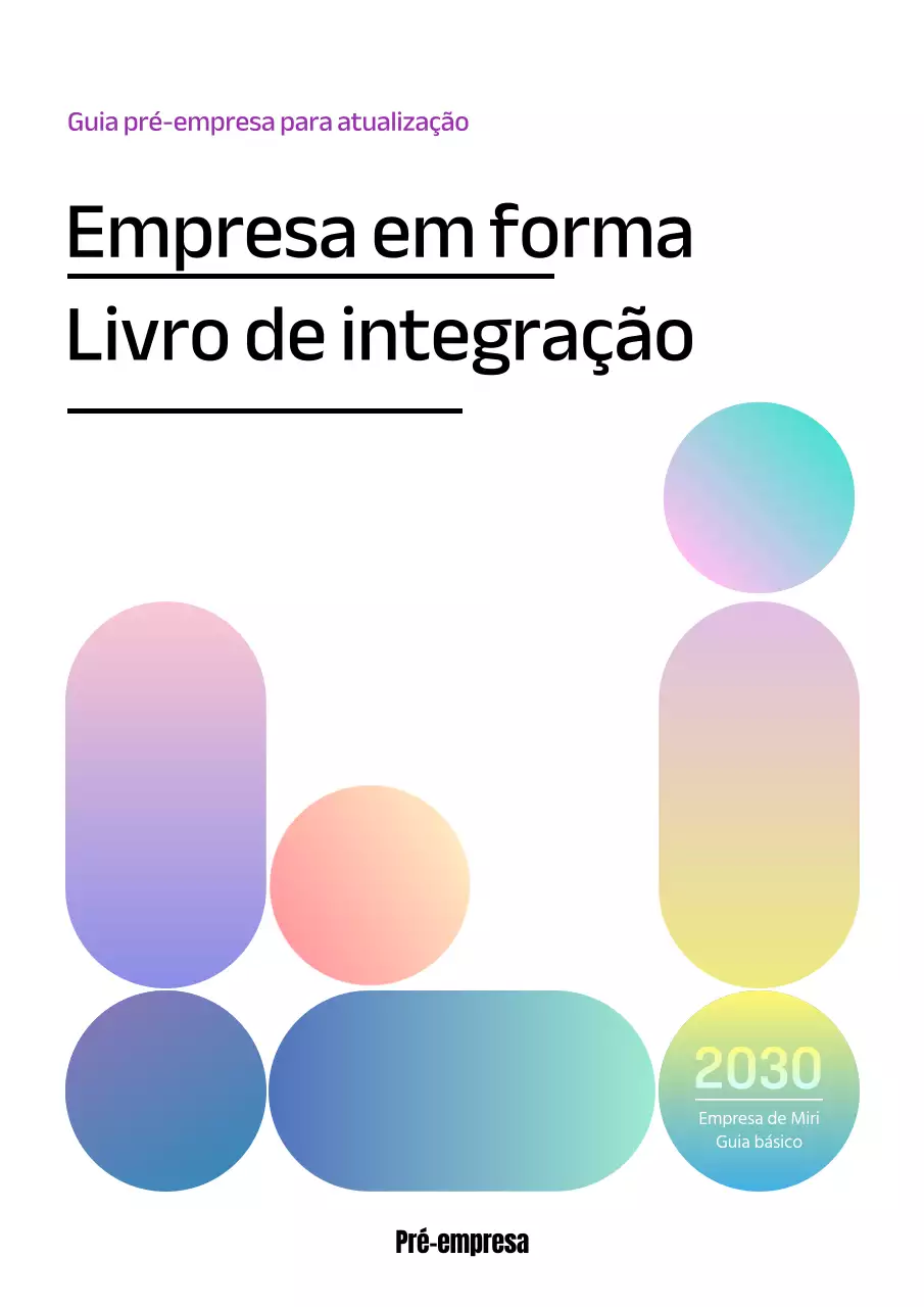 Uma capa simples, em cor néon, com as directrizes da empresa