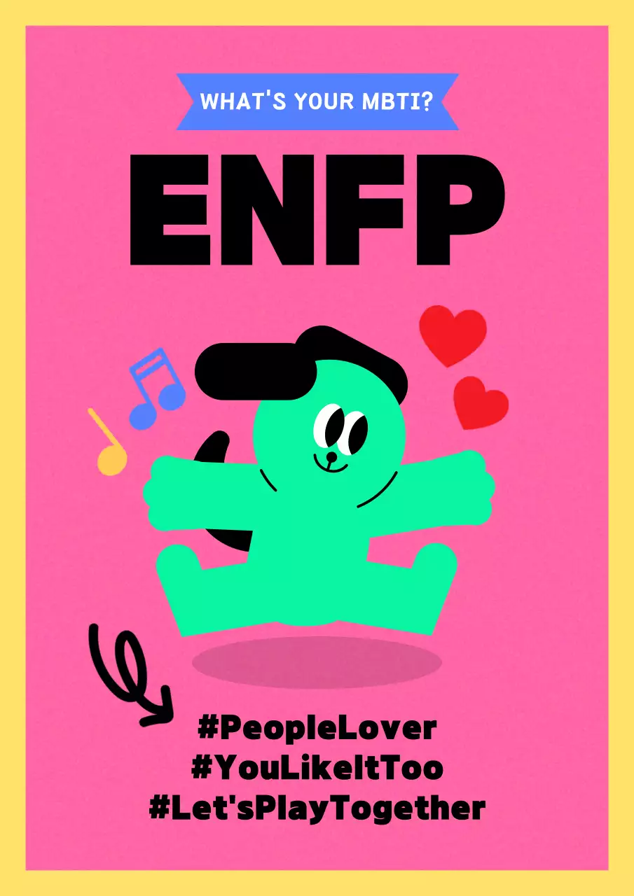 A simple pink personality type post