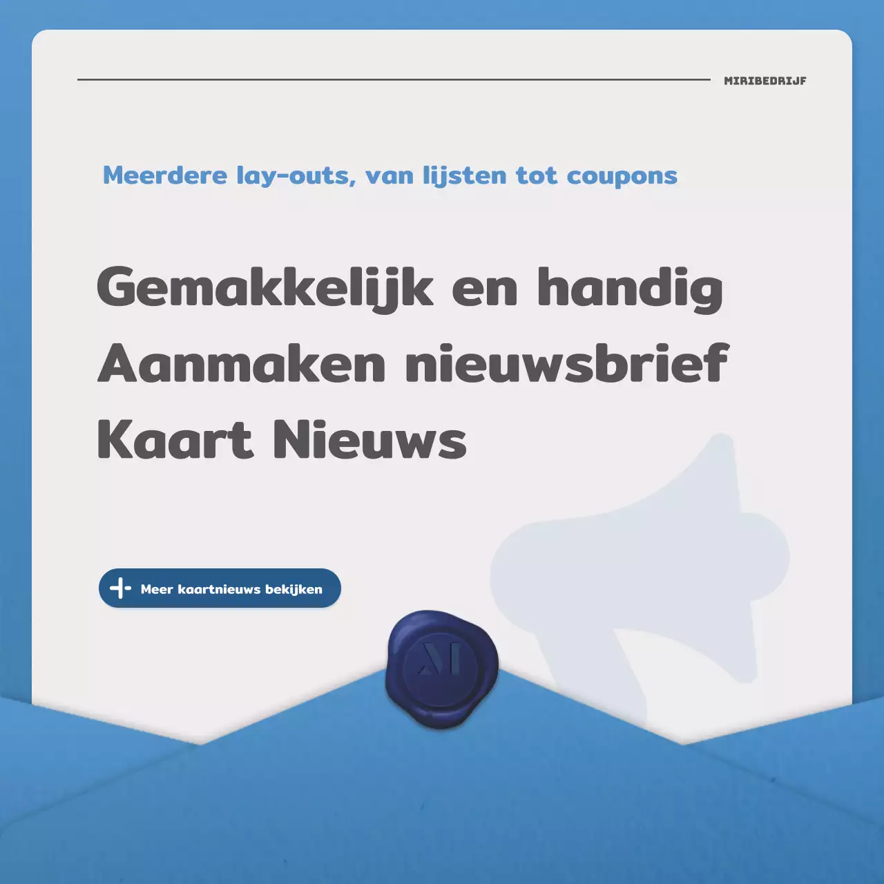 Een eenvoudige brief in blauw en marineblauw nieuwsbriefpost