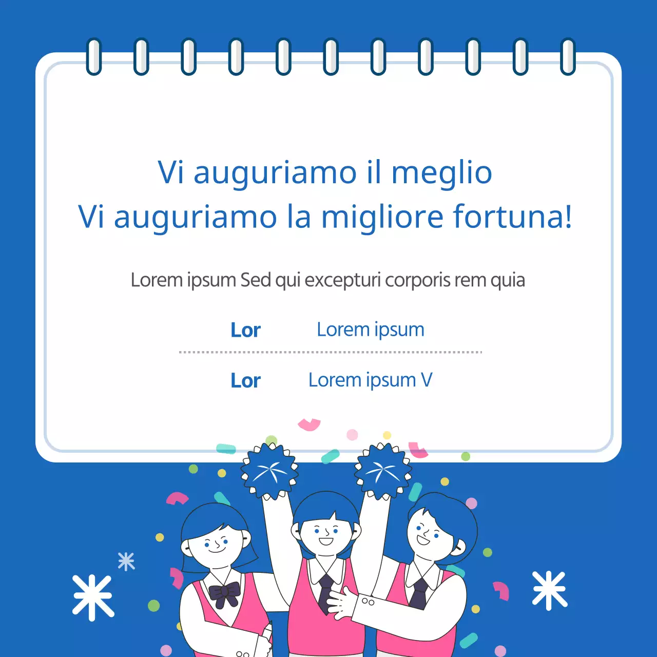 Suggerimenti per i regali per il test d'ammissione al college con colori blu e rosa acceso