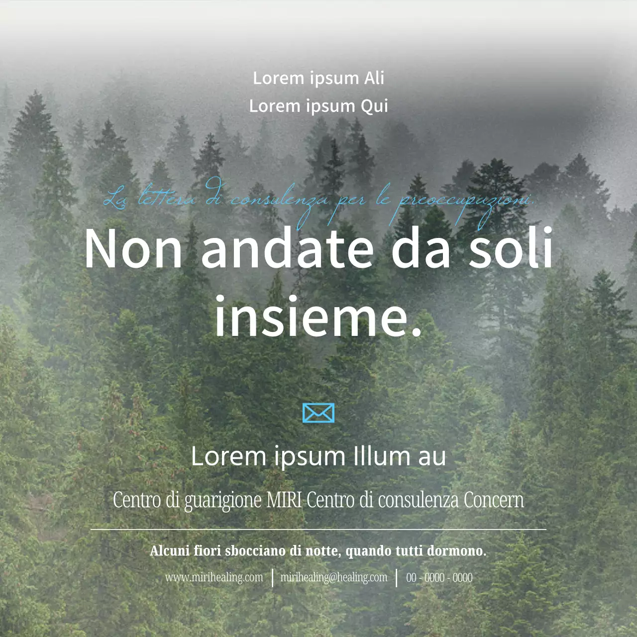 Una linea di assistenza moderna e minimalista in azzurro e bianco.