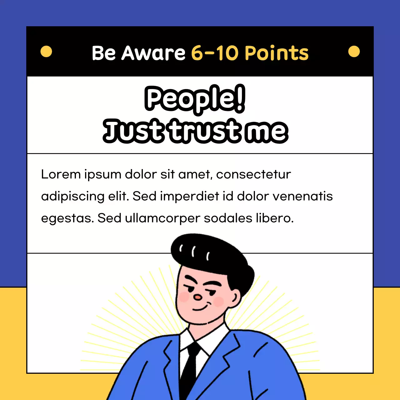Blue Comic Personality Quiz Guide Instagram Carousel