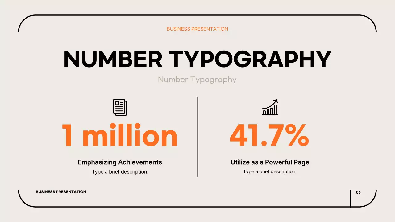 오렌지 미니멀 비즈니스 프레젠테이션
