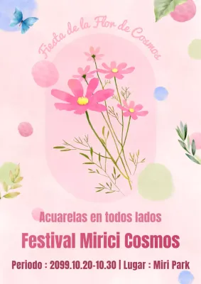 Promueva un sencillo festival de cosmos otoñales en rosa y chartreuse