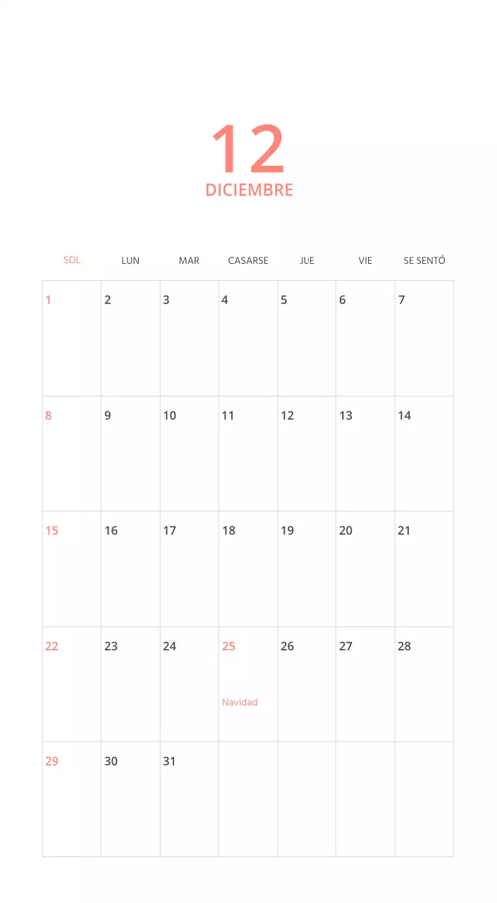 Calendario ilustrado multicolor