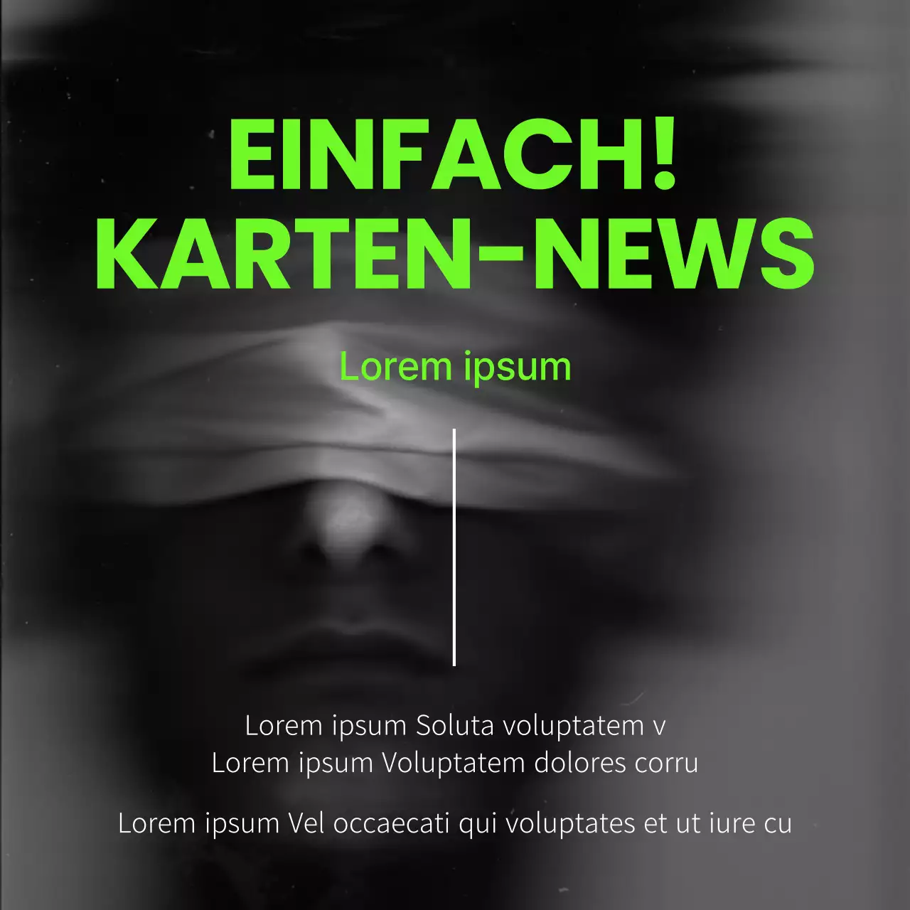 Moderne und trendige cardnews Vorlage Vorschlag in marineblau und fluoreszierenden Farben