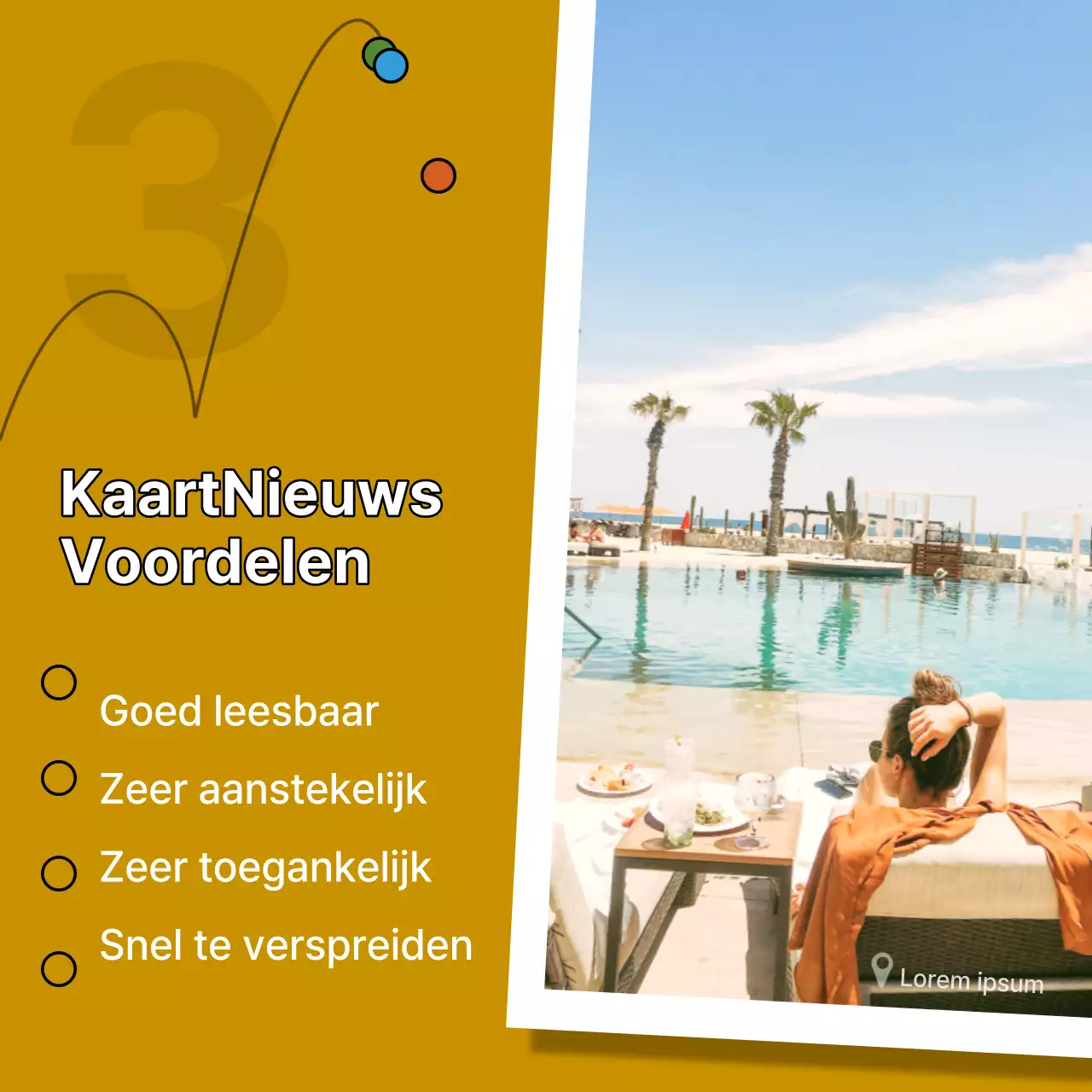 Een fotogerichte prospectus met een knal lichtblauw