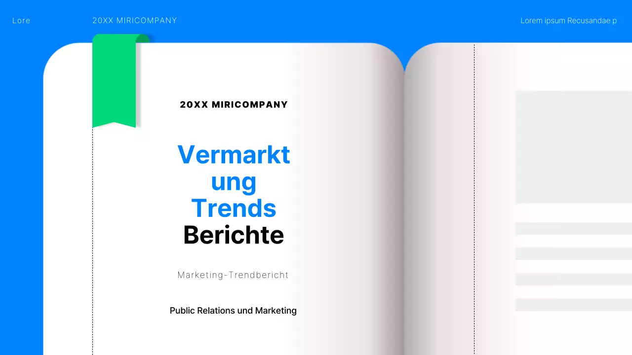 Kitschiger Marketing-Trendbericht der Generation MZ in Blau und Mint