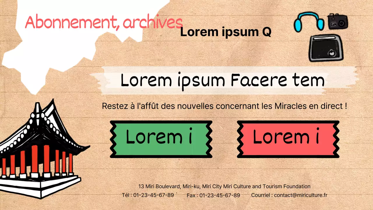 Un guide des quartiers branchés sur fond beige