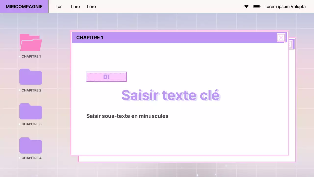 Rapport sur la conception d'un navigateur rétro en violet et rose