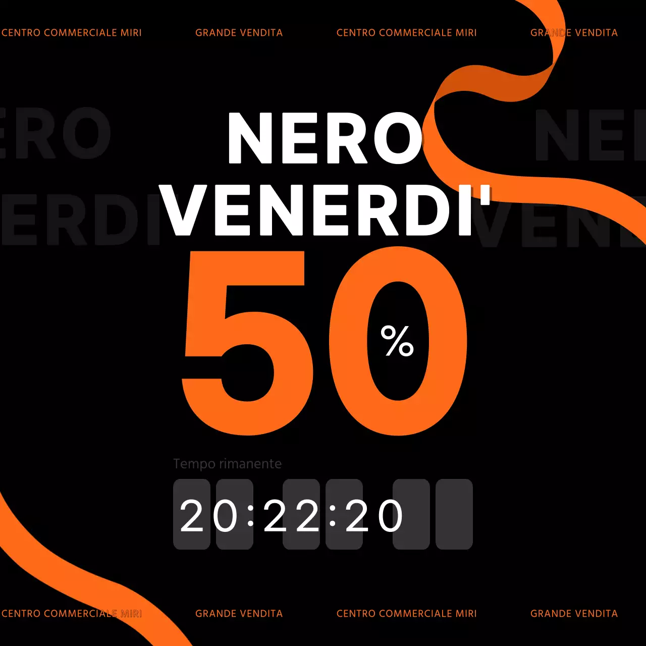 Annunci trendy del Black Friday in nero e rosso